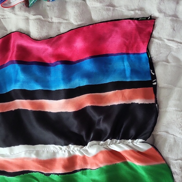 Bebe 100% SILK Asymmetrical Tunic Top/Dress | TAG ON NEVER WORN | Near Vintage - Picture 7 of 14